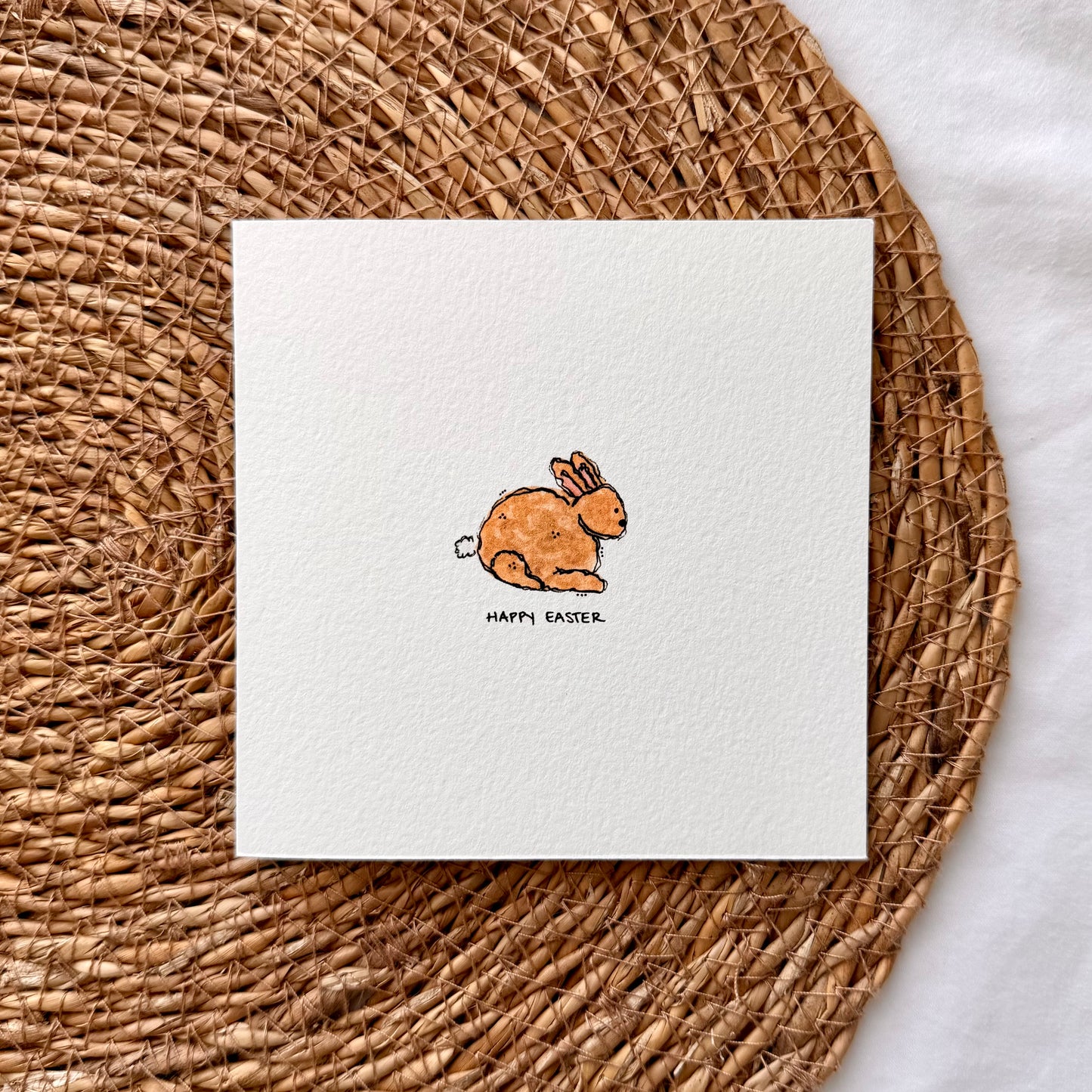 Brown Easter Bunny Card