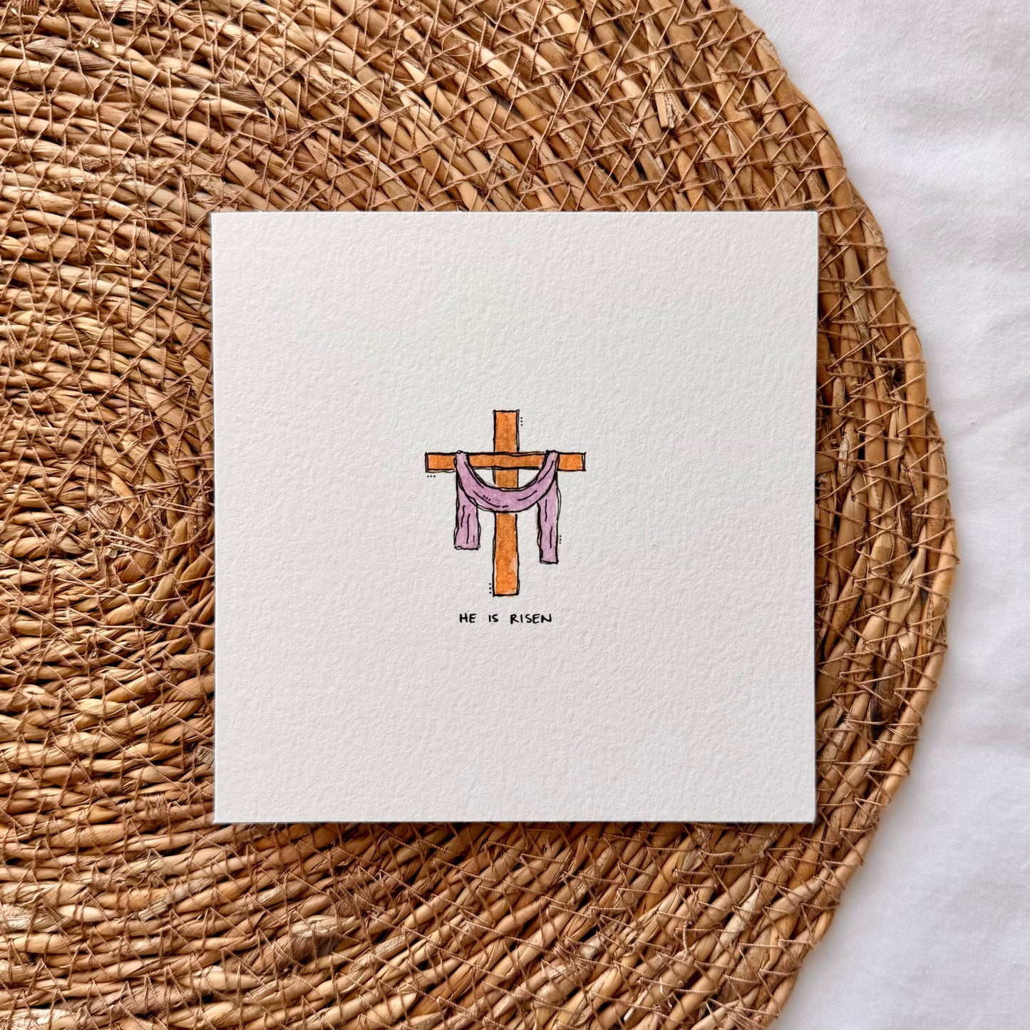 Draped Cross Easter Card