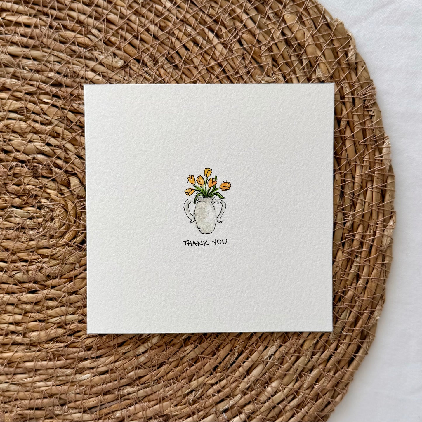 Yellow Tulips Thank You Card