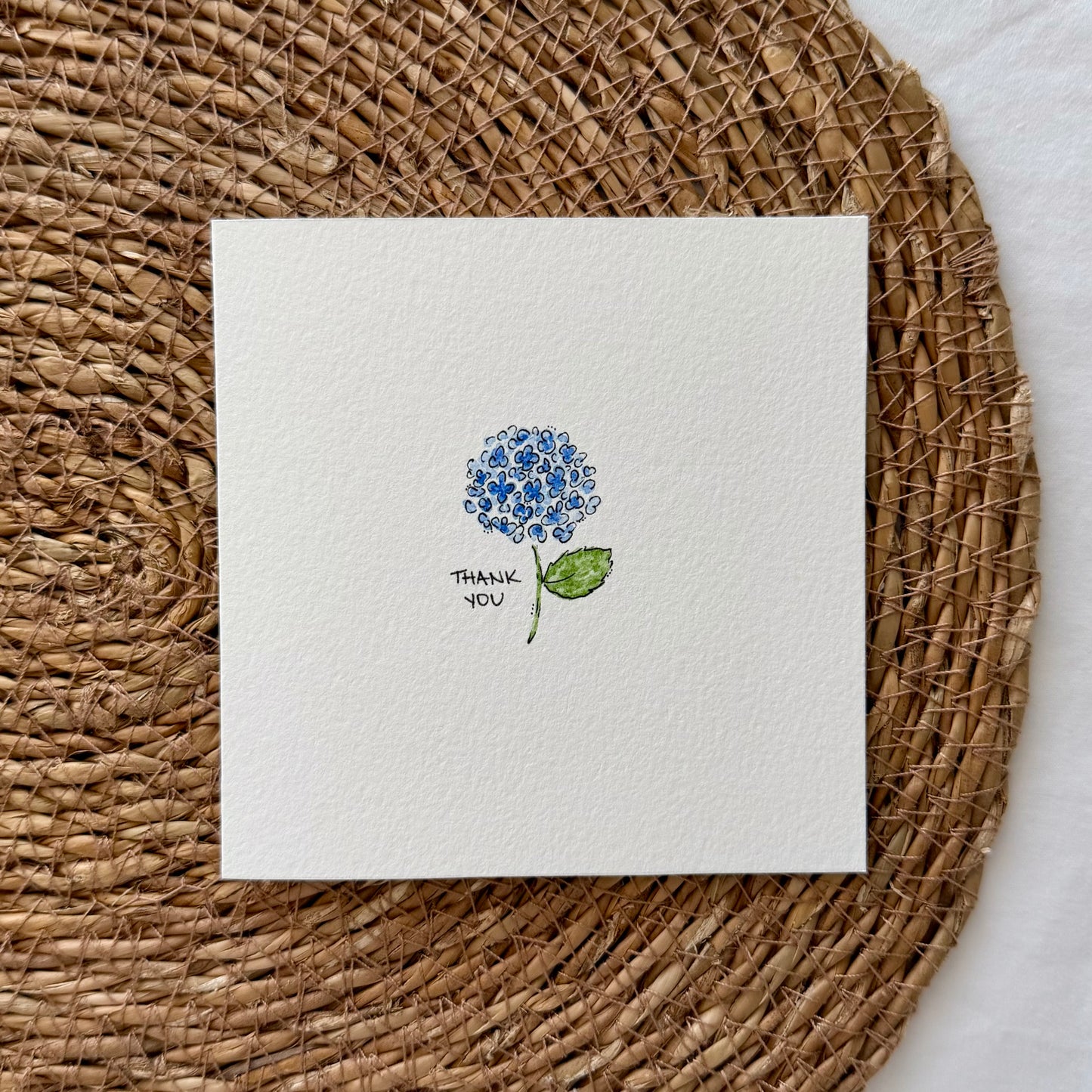 Blue Hydrangea Thank You Card