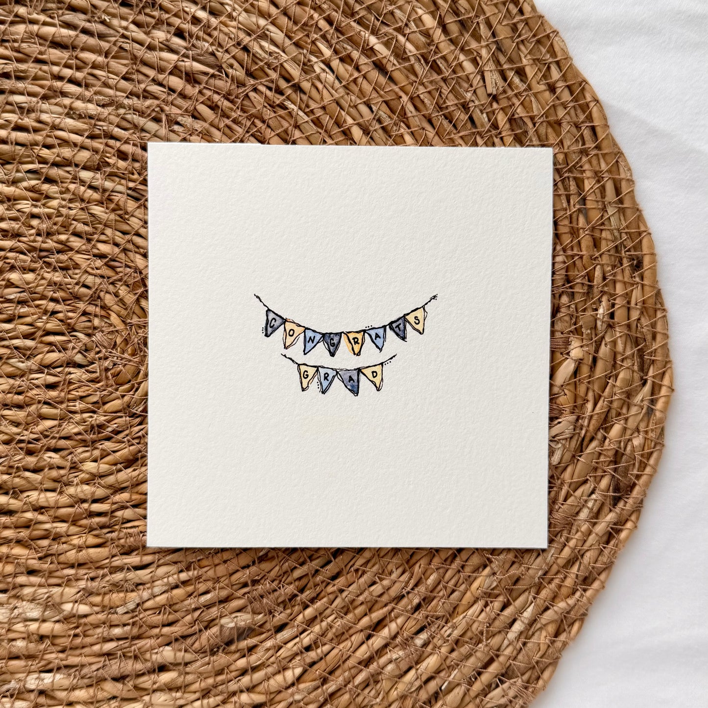 Congrats Flag Banner Card