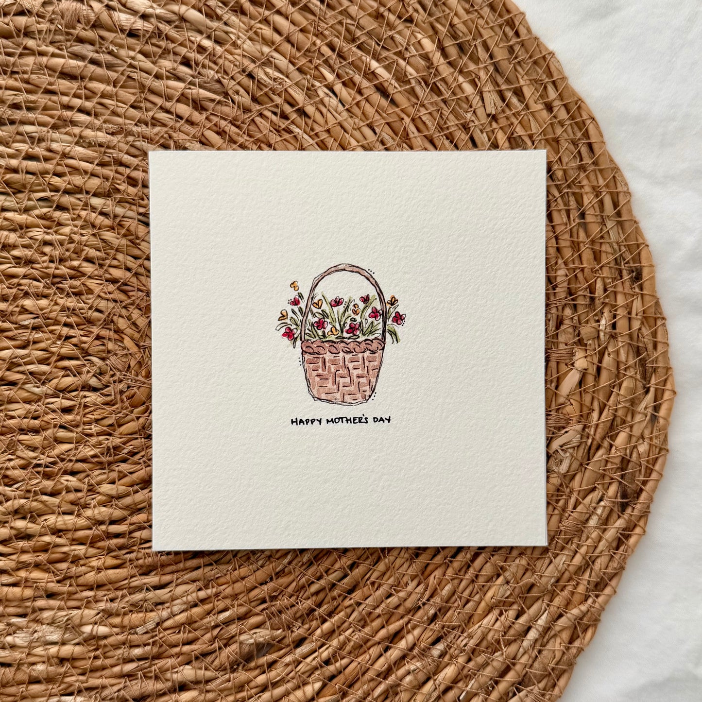 Woven Basket Mother's Day Card