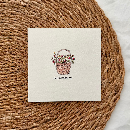 Woven Basket Mother's Day Card