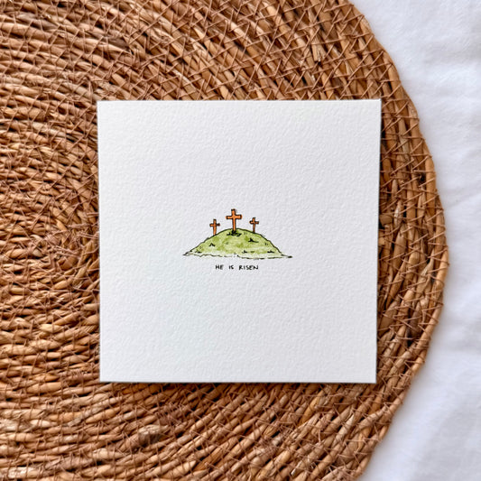 Three Crosses Easter Card